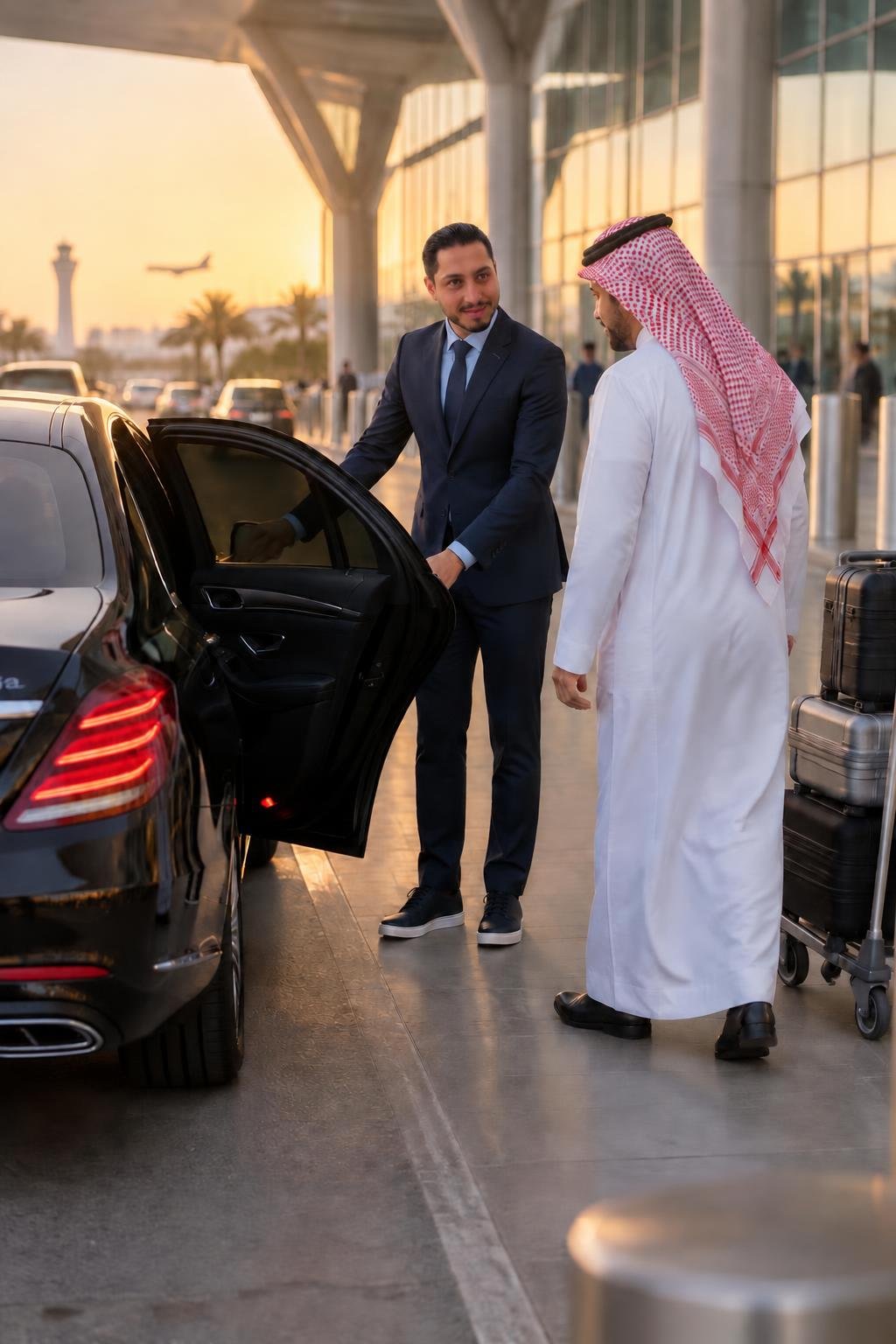 Mr. Farhan is Receiving the Saudi Businessman form KKIA.